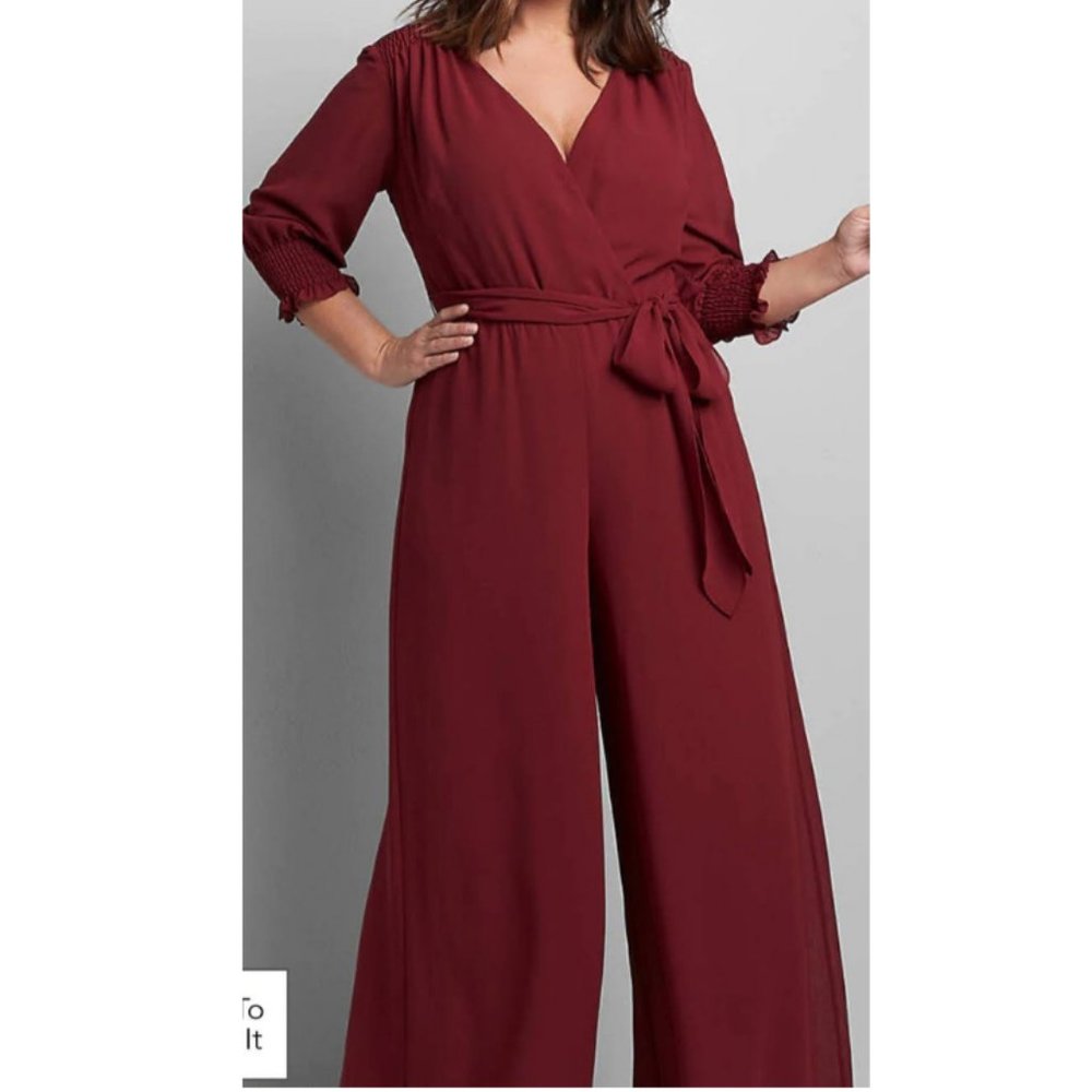 Lane Bryant Chiffon Jumpsuit - Sz 20